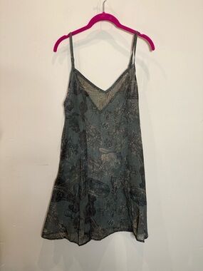 Floral Slip Dress - Green small